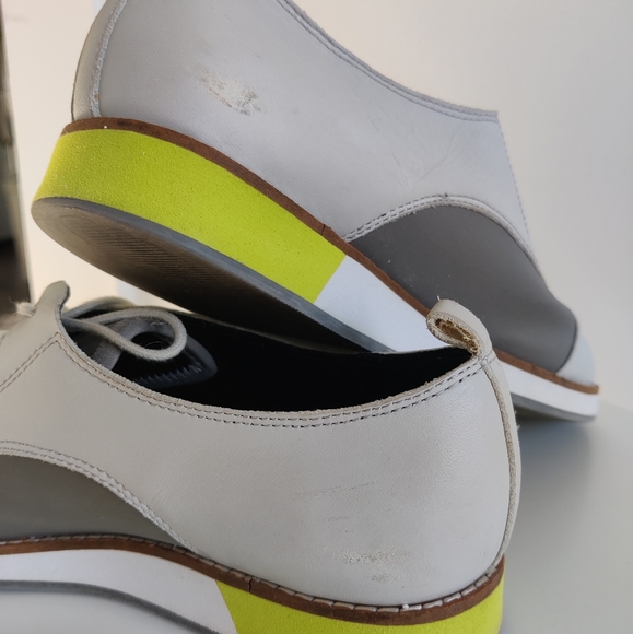 ALDO Kerrobert Grey Leather & Neoprene Flat Shoes - Picture 5 of 5